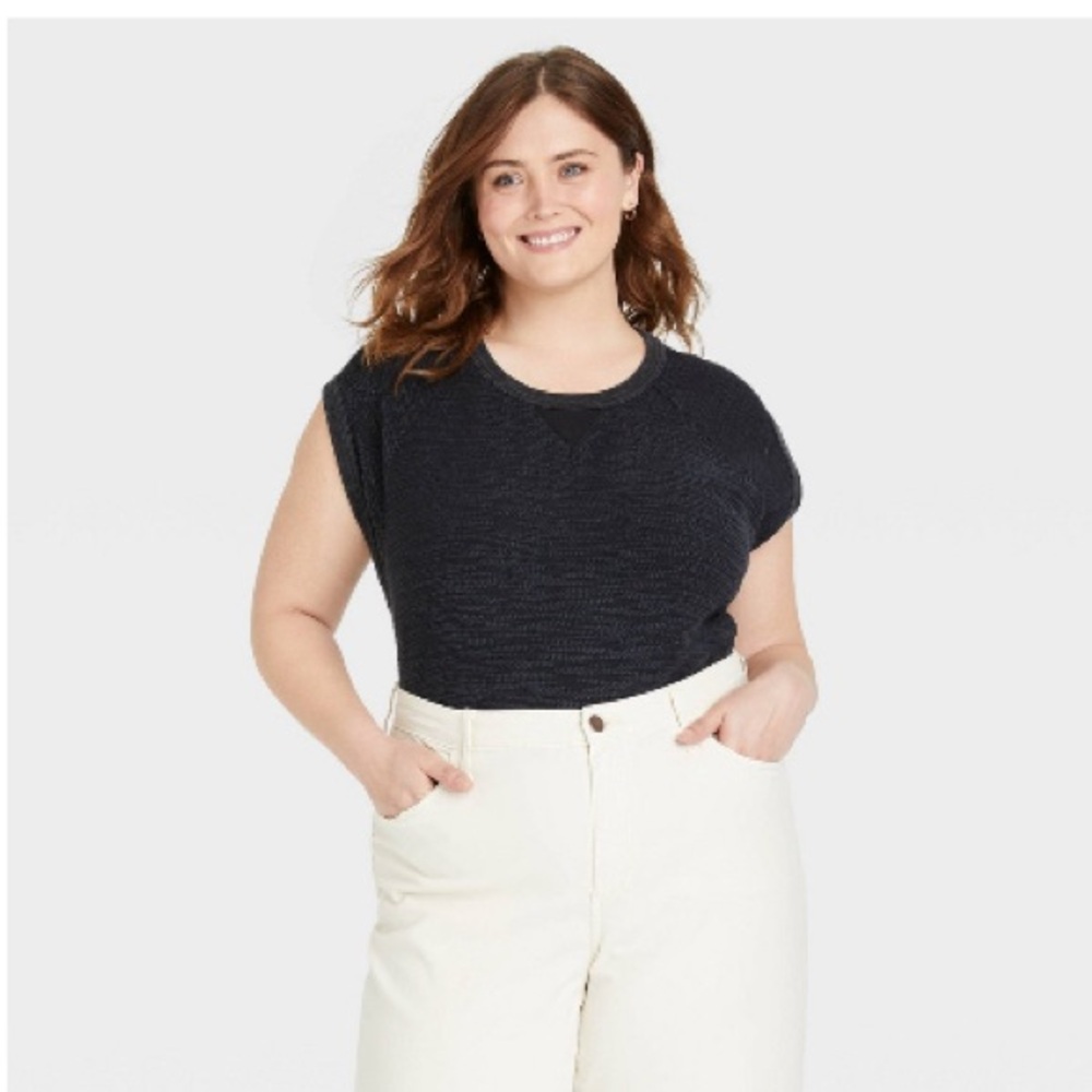 New - Women's Plus Size Sweatshirt in Faded Black - Universal Thread